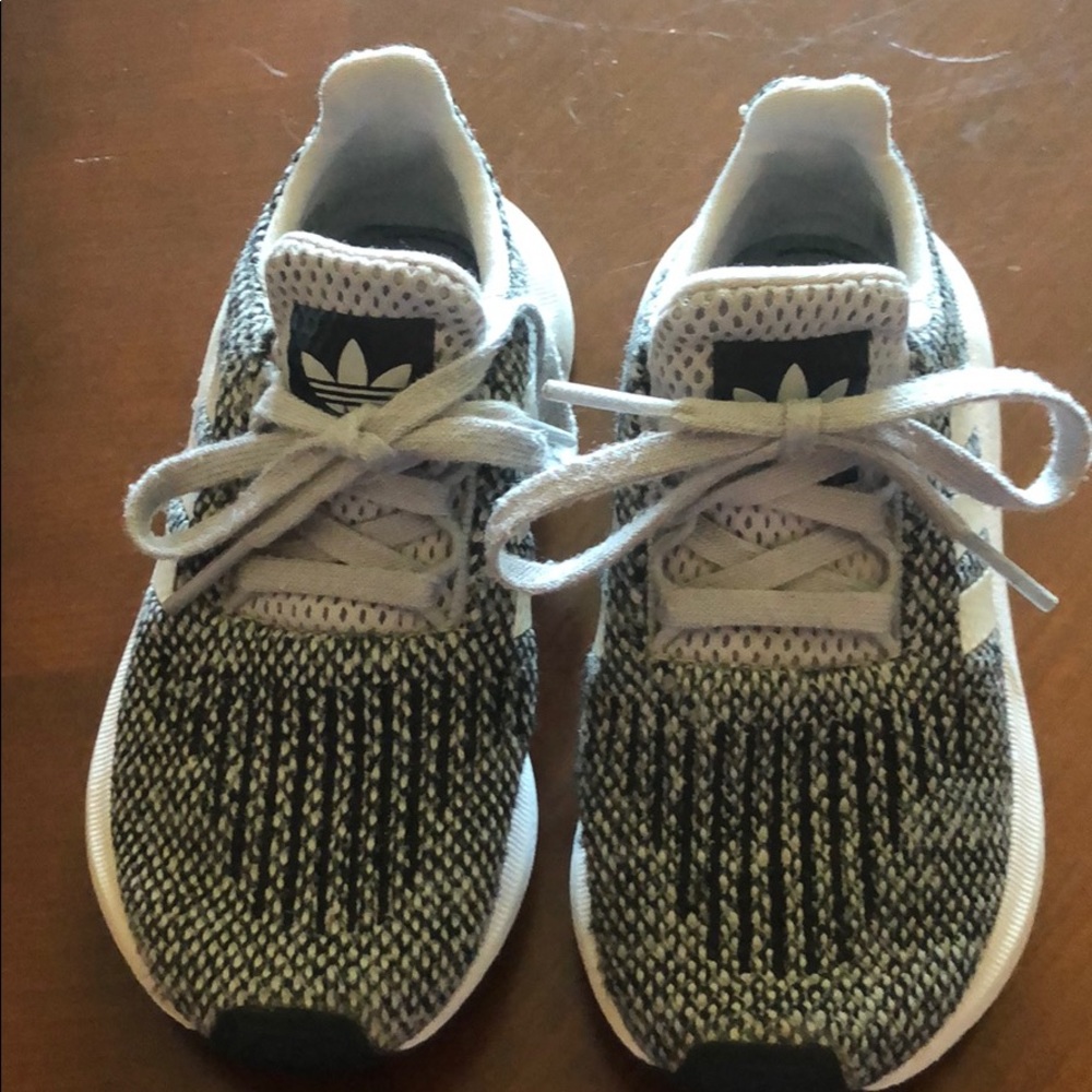 Adidas Gray and White Shoes - Toddlers
